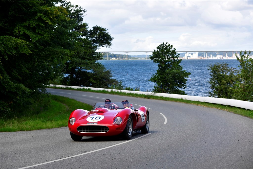 Under Munkebjerg HillClimb har tilskuerne en betagende udsigt over Vejle Fjord.
(Foto: Michael Eisenberg)
